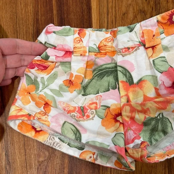 Kids Mayoral Girl Floral Shorts Size 2 - Picture 3 of 4
